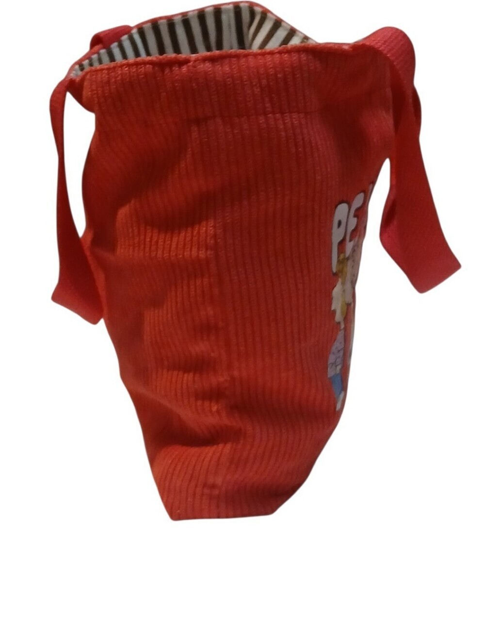 Peanuts -Corduroy ECO Friendly Tote/Hand Bag,The Whole Gang is Here,Inside Pocke - Picture 5 of 12